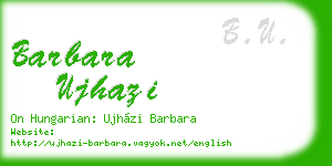barbara ujhazi business card